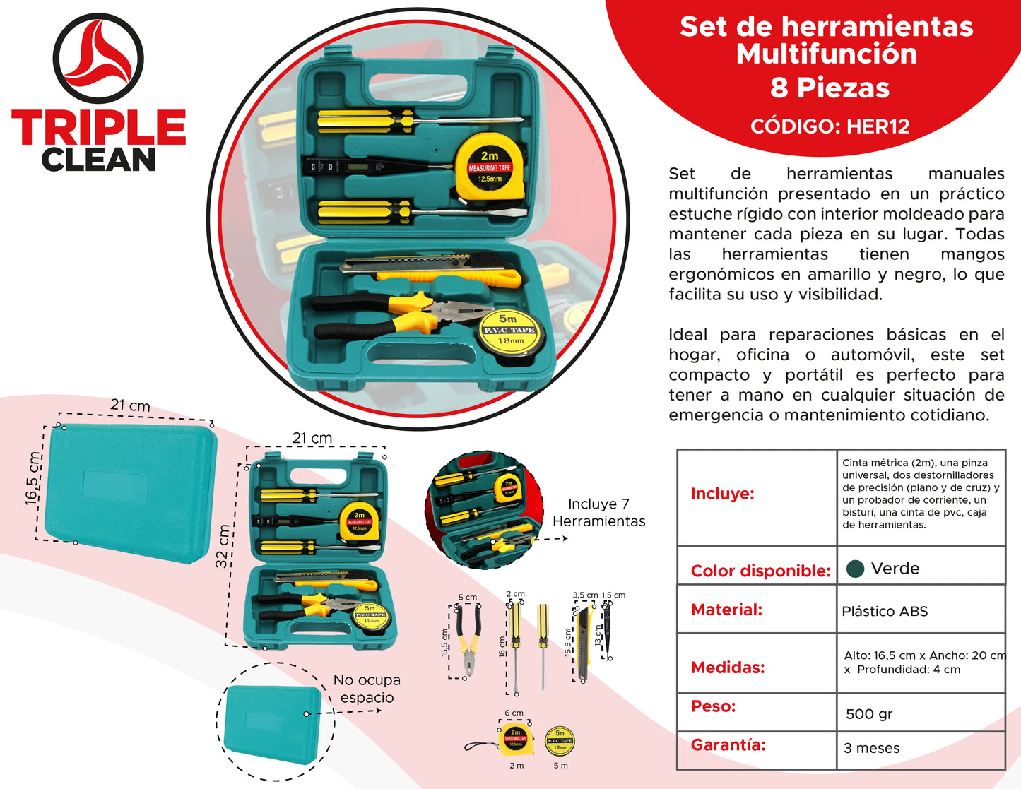 Elite Tools® Set de herramientas multifunción